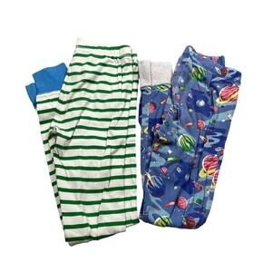 Lot Of 2 Mini Boden Pajama Bottoms Striped Size 13 & Space Size 12 Lounge Pants
